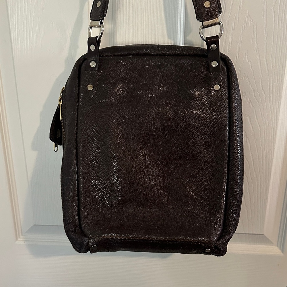 Unique Vintage Unisex Leather Messenger Bag Distressed full Grain - Picture 4 of 8